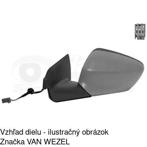 Rám vonkajšieho zrkadla 57C254PE /POLCAR/ - obr. 3