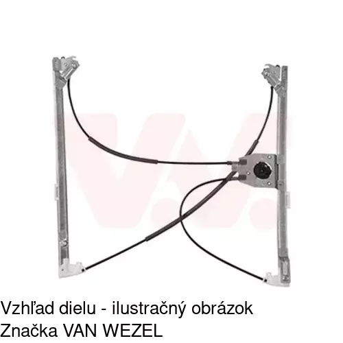 Mechanizmus sťahovania okna elektrický bez motora 6052PSG1 /POLCAR/ - obr. 3