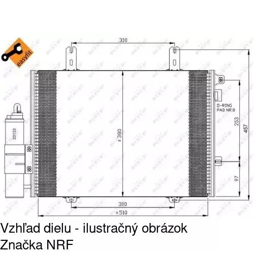 Chladiče klimatizácie 6060K8C2 /POLCAR/ - obr. 4