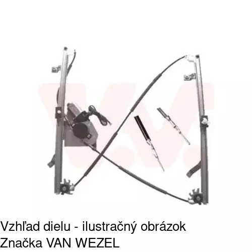 Mechanizmus sťahovania okna elektrický bez motora 6062PSG1E /POLCAR/ - obr. 4