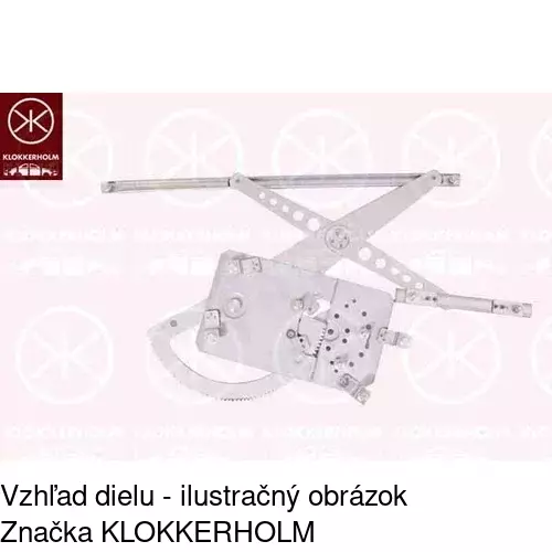 Mechanizmus sťahovania okna elektrický bez motora POLCAR 6073PSG2E