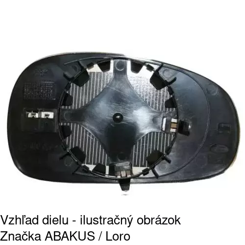 Sklo vonkajšieho zrkadla s držiakom 6726548E /POLCAR/ - obr. 5