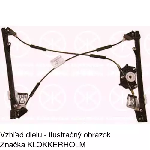 Mechanizmus sťahovania okna elektrický bez motora POLCAR 6730PSG6E