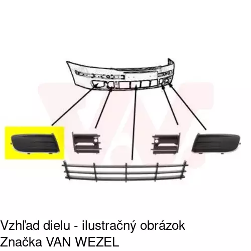 Záslepka otvoru hmlovky 6922274J /POLCAR/ - obr. 1