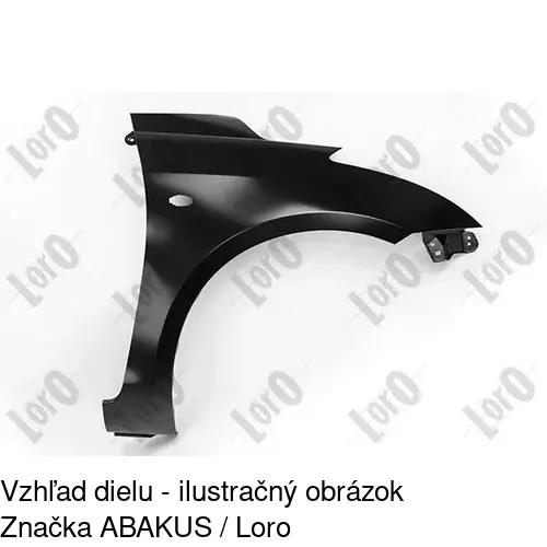 Predný blatník POLCAR 741502