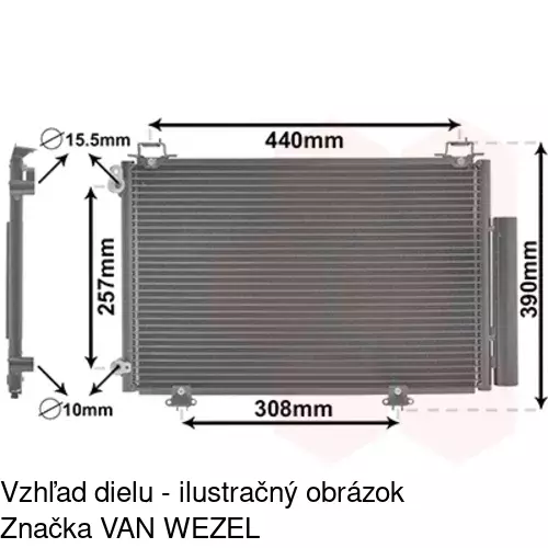 Chladiče klimatizácie 8103K8C1S /POLCAR/ - obr. 2
