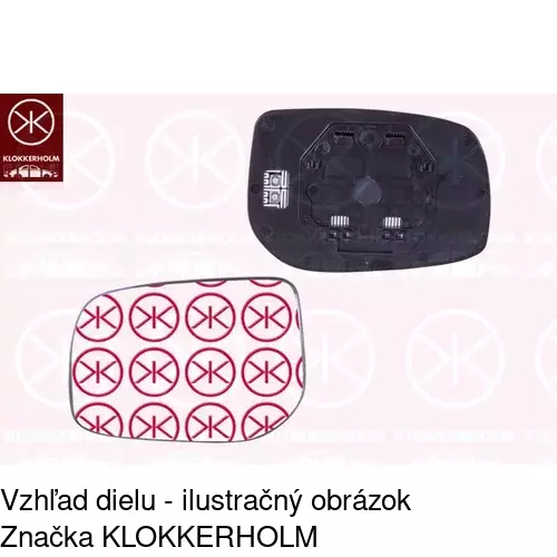 Sklo vonkajšieho zrkadla s držiakom 8105545E /POLCAR/