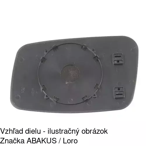 Sklo vonkajšieho zrkadla s držiakom 9085556E /POLCAR/ - obr. 2