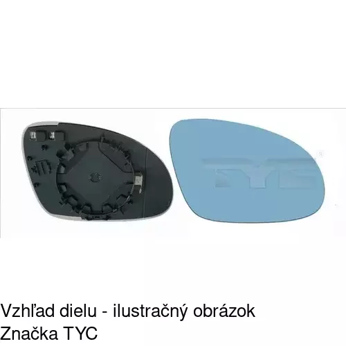 Sklo vonkajšieho zrkadla s držiakom 9513546E /POLCAR/ - obr. 3