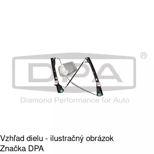 Mechanizmus sťahovania okna elektrický bez motora 9513PSG2 /POLCAR/ - obr. 4