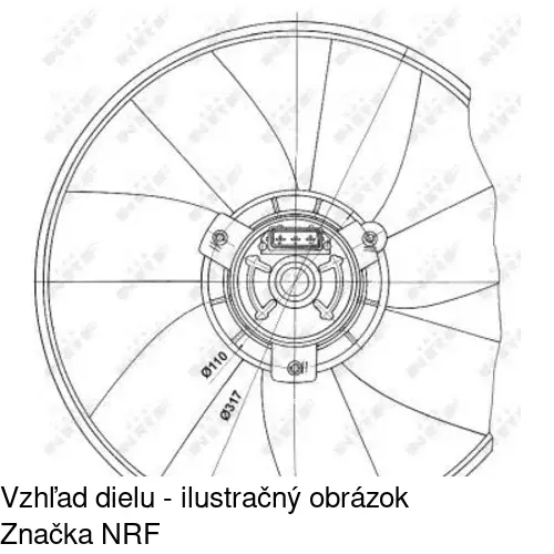 Ventilátor bez krytu / podpery 953823U1 /POLCAR/ - obr. 3