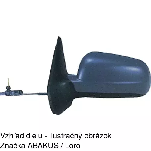 Sklo vonkajšieho zrkadla s držiakom 95415511 /POLCAR/ - obr. 3