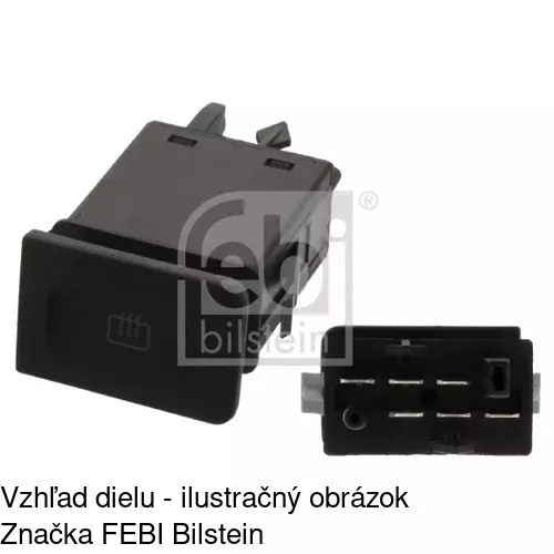 Spínač ohrievania zadného okna 9541P-40 /POLCAR/ - obr. 1