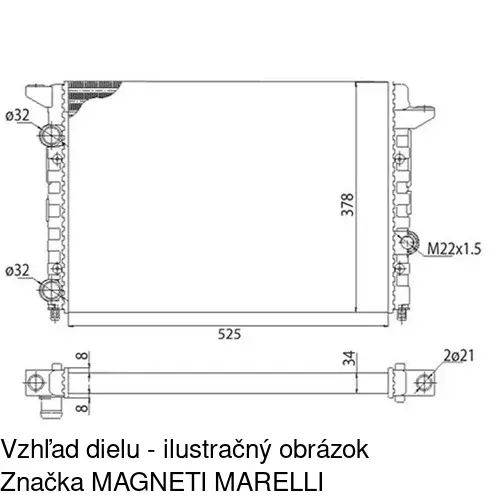 Chladiče vody 954708A4 /POLCAR/ - obr. 1