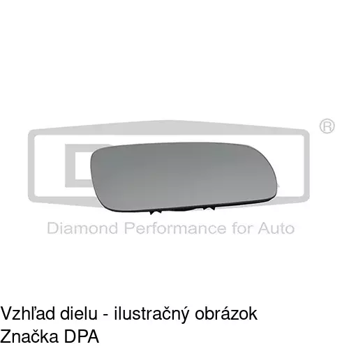 Sklo vonkajšieho zrkadla s držiakom 9550556M /POLCAR/ - obr. 2