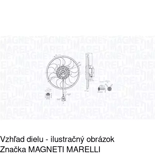 Ventilátor bez krytu / podpery 956823U1 /POLCAR/ - obr. 1