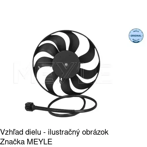 Ventilátor bez krytu / podpery 956823U2 /POLCAR/ - obr. 3