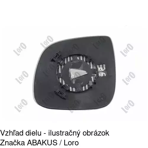 Sklo vonkajšieho zrkadla s držiakom 9569556E /POLCAR/ - obr. 2