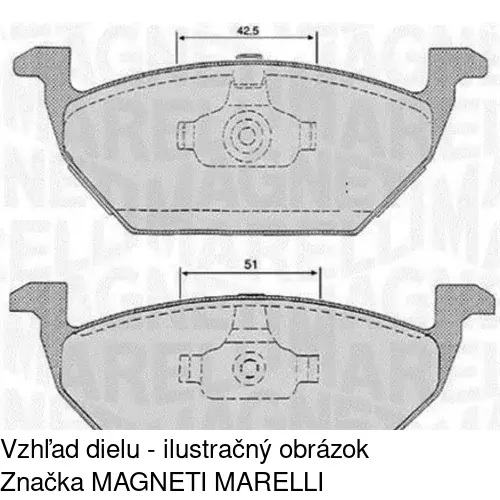 Brzdové dosky S70-0020 /POLCAR/ - obr. 1