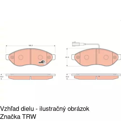 Brzdové dosky S70-0099 /POLCAR/ - obr. 3