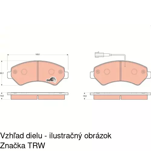 Brzdové dosky S70-0099 /POLCAR/ - obr. 4