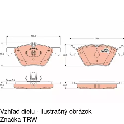 Brzdové dosky POLCAR S70-0142