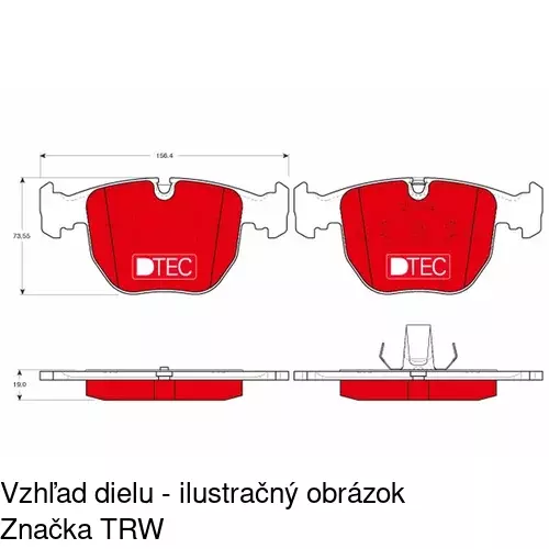 Brzdové dosky S70-0163 /POLCAR/ - obr. 5
