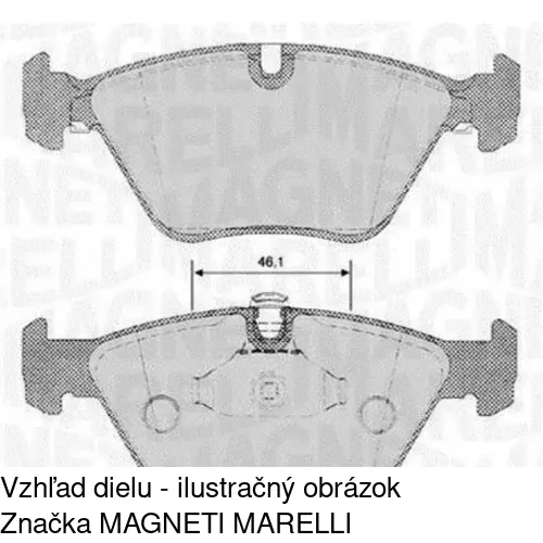 Brzdové dosky S70-0197 /POLCAR/ - obr. 1