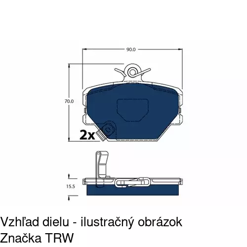 Brzdové dosky S70-0199 /POLCAR/ - obr. 4