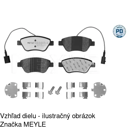 Brzdové dosky S70-0209 /POLCAR/ - obr. 2