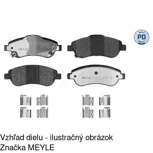 Brzdové dosky S70-0262 /POLCAR/ - obr. 1