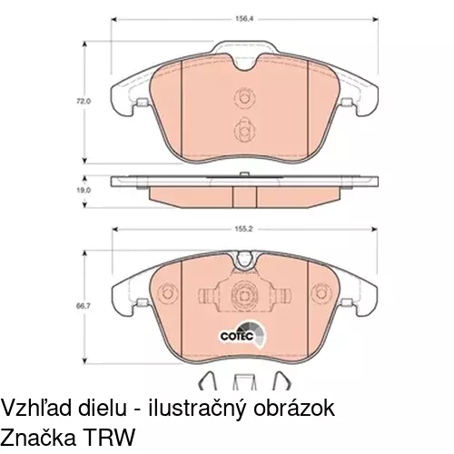Brzdové dosky POLCAR S70-0288