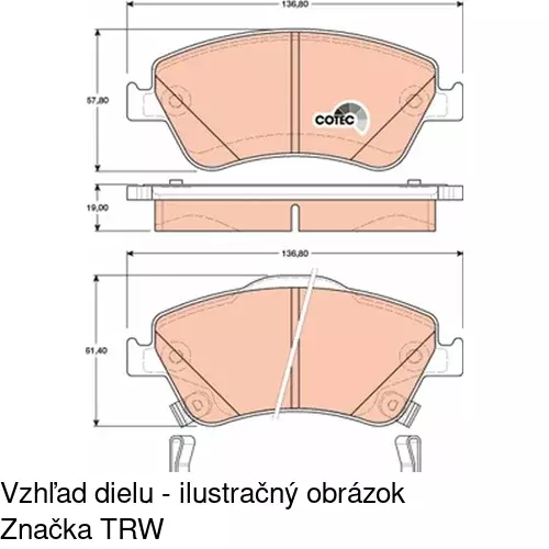 Brzdové dosky S70-0313 /POLCAR/ - obr. 4