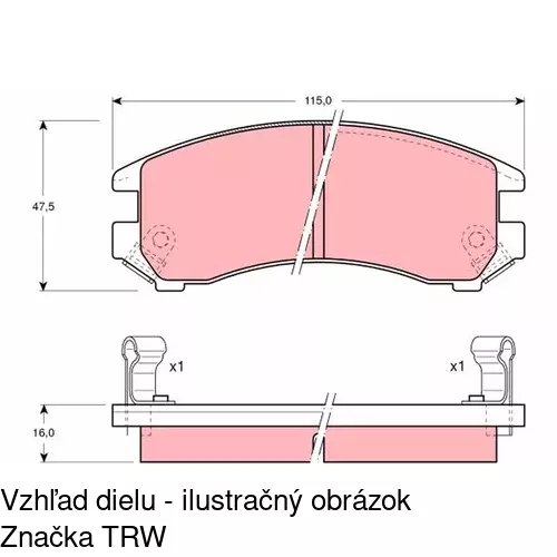 Brzdové dosky S70-0328 /POLCAR/ - obr. 4