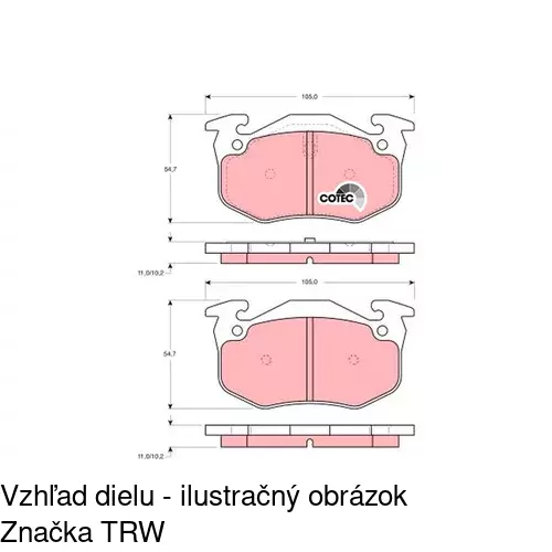 Brzdové dosky S70-0328 /POLCAR/ - obr. 5