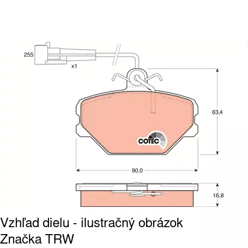 Brzdové dosky S70-0335 /POLCAR/ - obr. 5