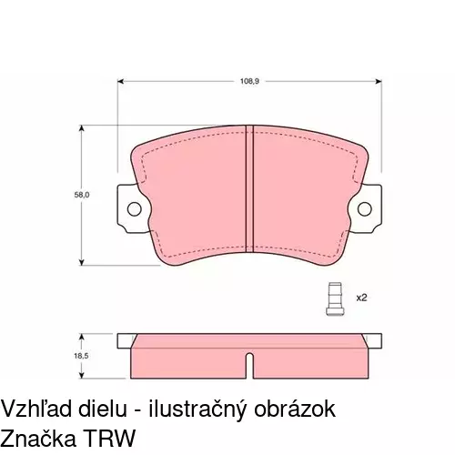 Brzdové dosky S70-0389 /POLCAR/ - obr. 5
