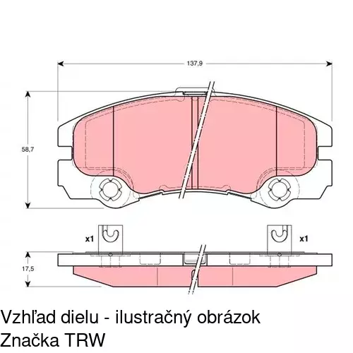 Brzdové dosky S70-0417 /POLCAR/ - obr. 3