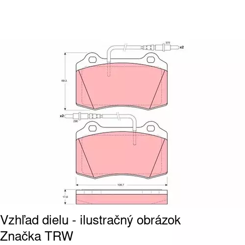 Brzdové dosky S70-0456 /POLCAR/ - obr. 1