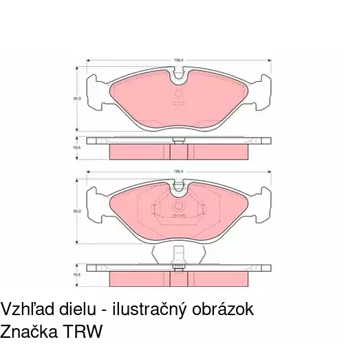Brzdové dosky S70-0467 /POLCAR/ - obr. 1