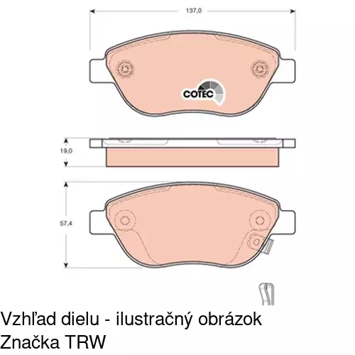 Brzdové dosky POLCAR S70-1086