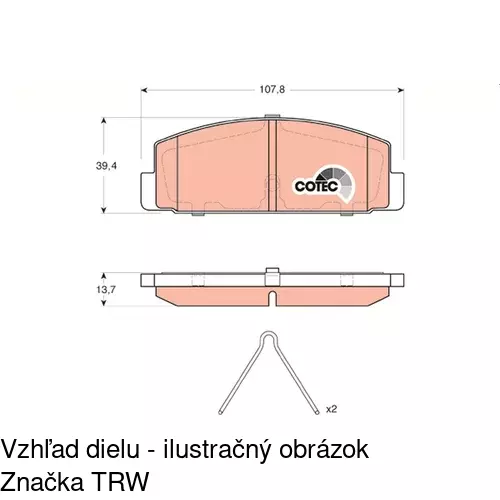 Brzdové dosky S70-1105 /POLCAR/ - obr. 3
