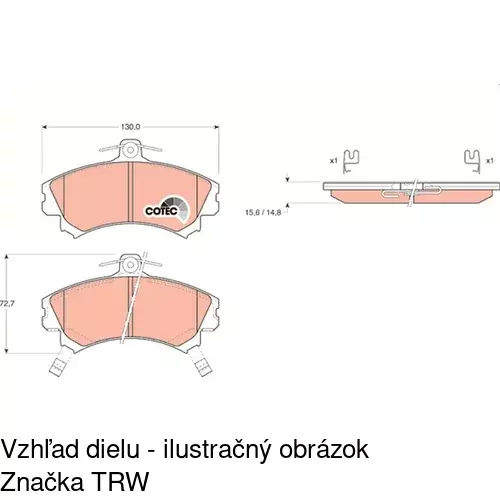 Brzdové dosky POLCAR S70-1388