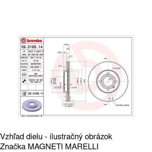 Brzdový kotúč S71-0021S /POLCAR/ - obr. 1