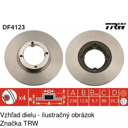Brzdový kotúč S71-0082 /POLCAR/ - obr. 4