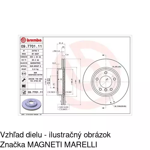 Brzdový kotúč POLCAR S71-0123