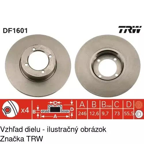 Brzdový kotúč S71-0186 /POLCAR/ - obr. 3