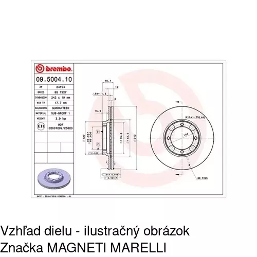 Brzdový kotúč S71-0214 /POLCAR/ - obr. 4