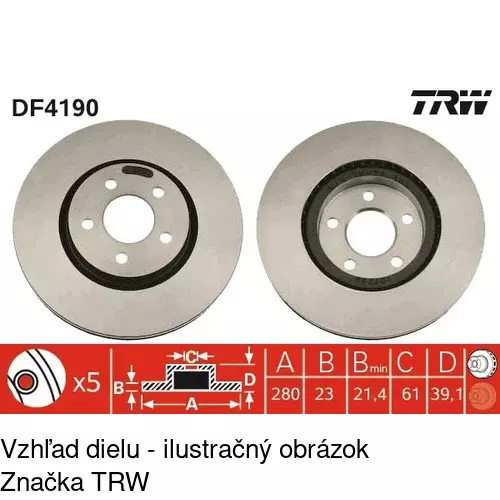 Brzdový kotúč S71-0291 /POLCAR/ - obr. 1