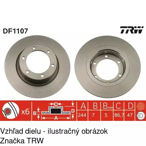 Brzdový kotúč POLCAR S71-0343